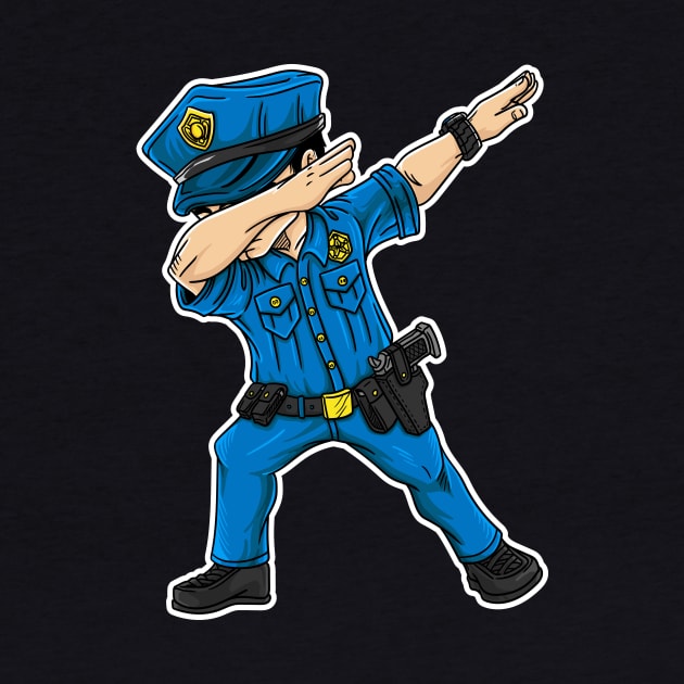 Dabbing Police Gift Funny Policeman Dab Dance by captainmood